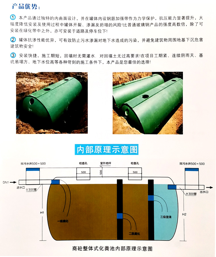 河东玻璃钢化粪池